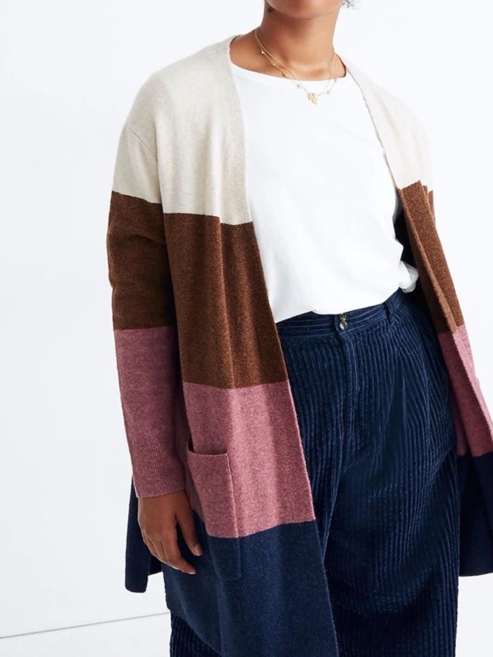 Madewell Kent Colorblock Cardigan